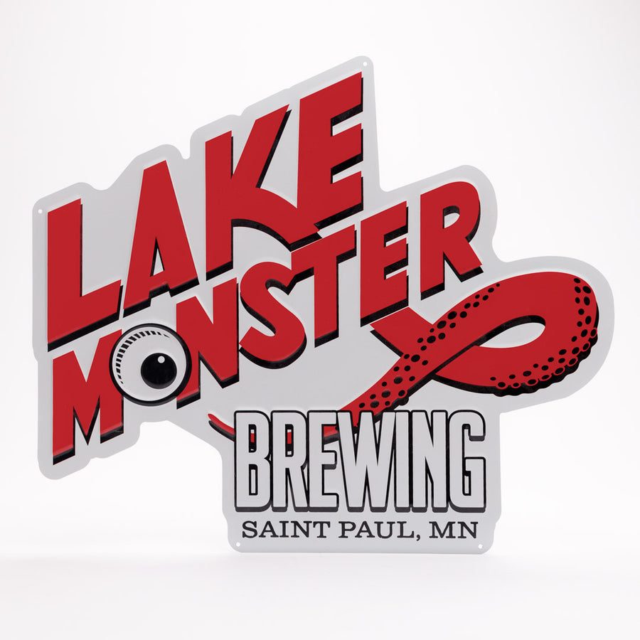 Lake Monster Brewing Co Tin Tacker Metal Beer Sign