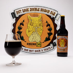 Nut Sack Double Brown Ale from Engine 15 Brewing Co Tin Tacker