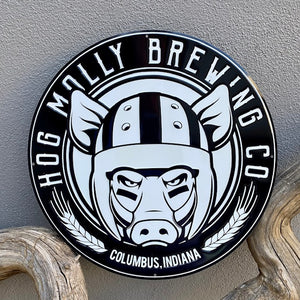 Hog Molly Brewing Co Tin Tacker Metal Beer Sign