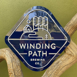 Winding Path Brewing Co Tin Tacker Metal Beer Sign