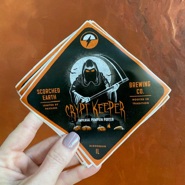 Crypt Keeper from Scorched Earth Brewing Co Brewery Sticker