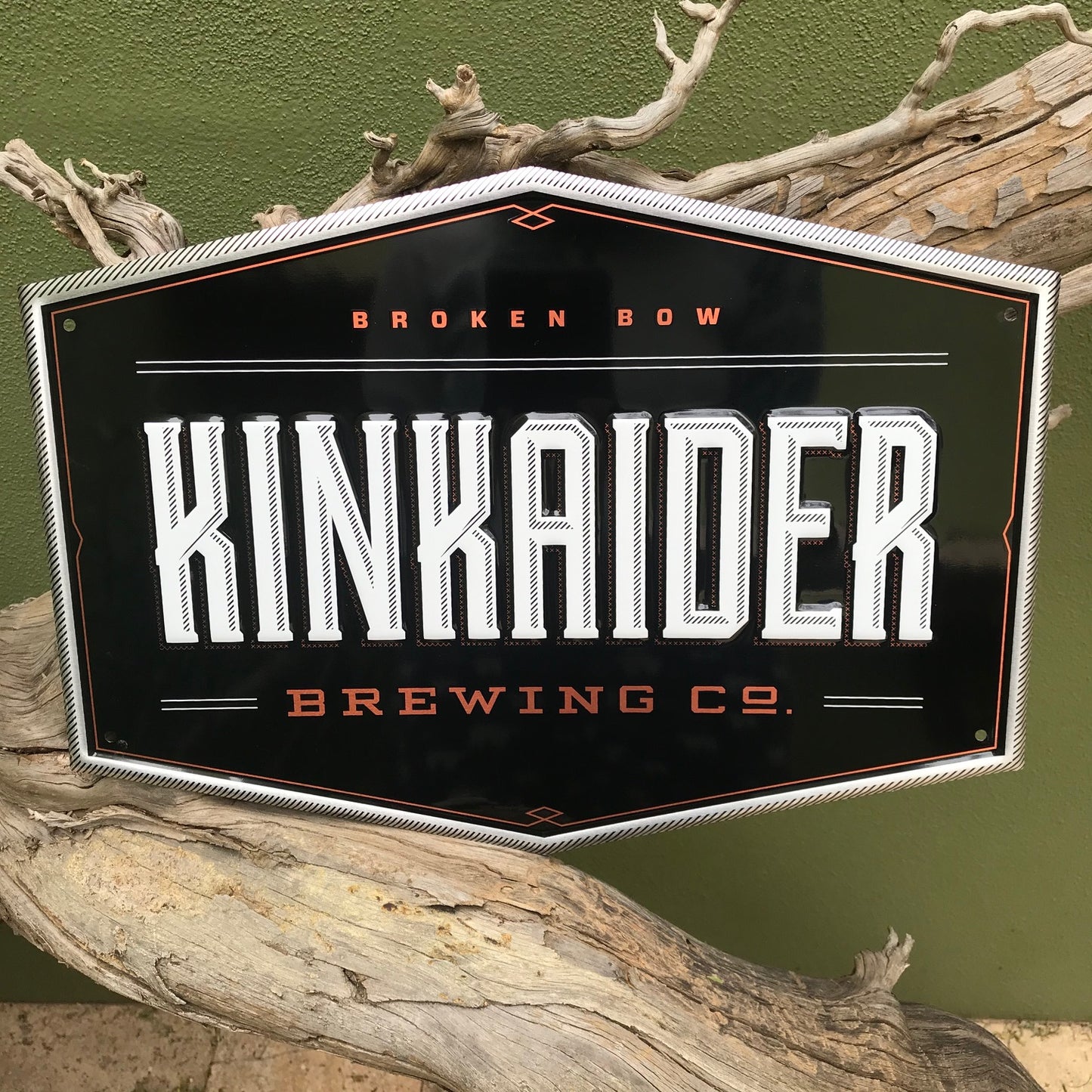 Kinkaider Brewing Co Logo Tin Tacker Metal Beer Sign