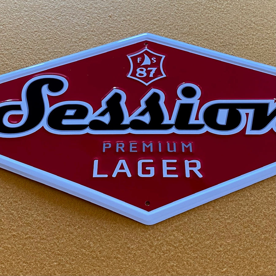 Full Sail Brewing Co Session Premium Lager Tin Tacker Metal Beer Sign