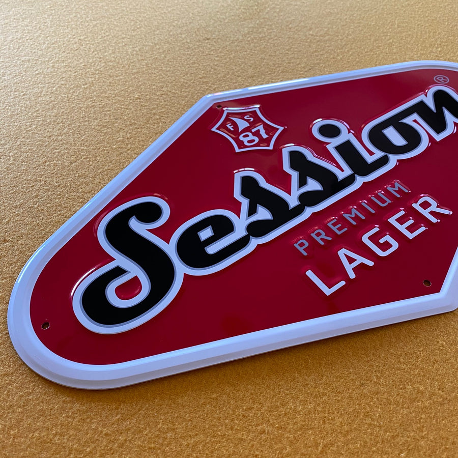 Full Sail Brewing Co Session Premium Lager Tin Tacker Metal Beer Sign
