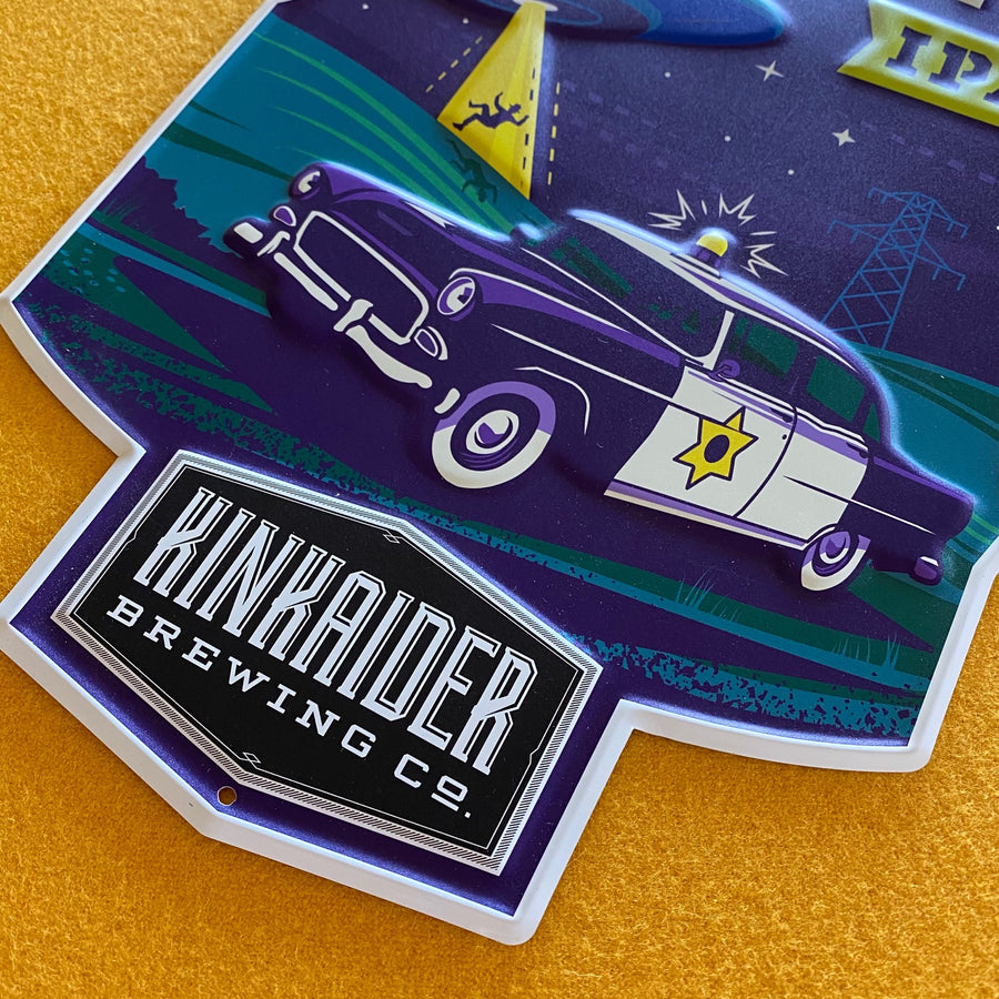 Kinkaider Brewing Co Star Snake Dank IPA Tin Tacker Metal Beer Sign
