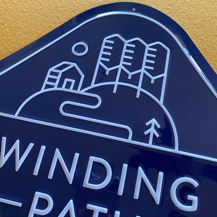 Winding Path Brewing Co Tin Tacker Metal Beer Sign