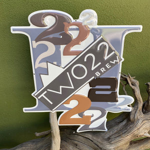 Two22 Brew Tin Tacker Metal Beer Sign