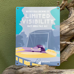Mother Road Brewing Co Limited Visibility Tin Tacker Metal Beer Sign