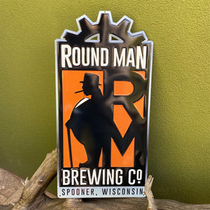 Round Man Brewing Co Tin Tacker Metal Beer Sign