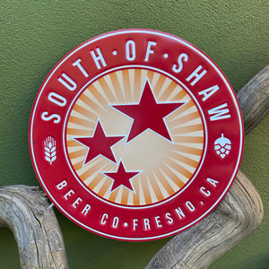 South of Shaw Beer Co Tin Tacker Metal Beer Sign