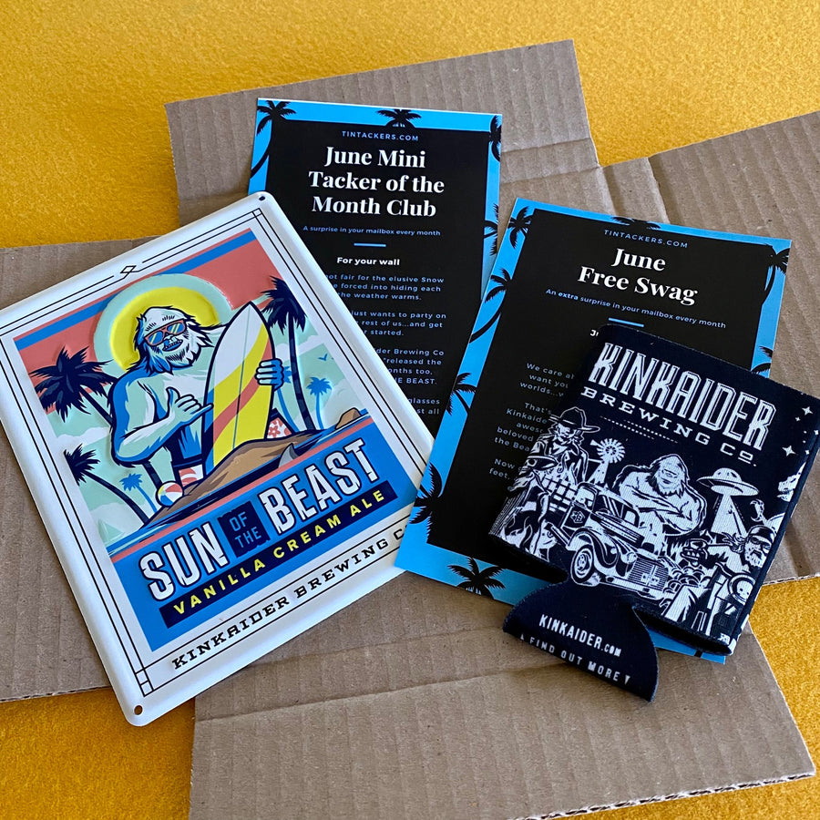 Kinkaider Brewing Co "Sun of the Beast" June 2022 Mini Tacker of the Month