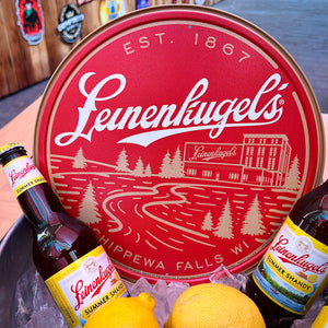 Leinenkugel's Round Logo Tin Tacker Metal Beer Sign