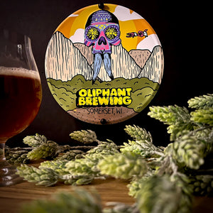 Oliphant Brewing Co "Flower Skull" July 2022 Mini Tacker of the Month