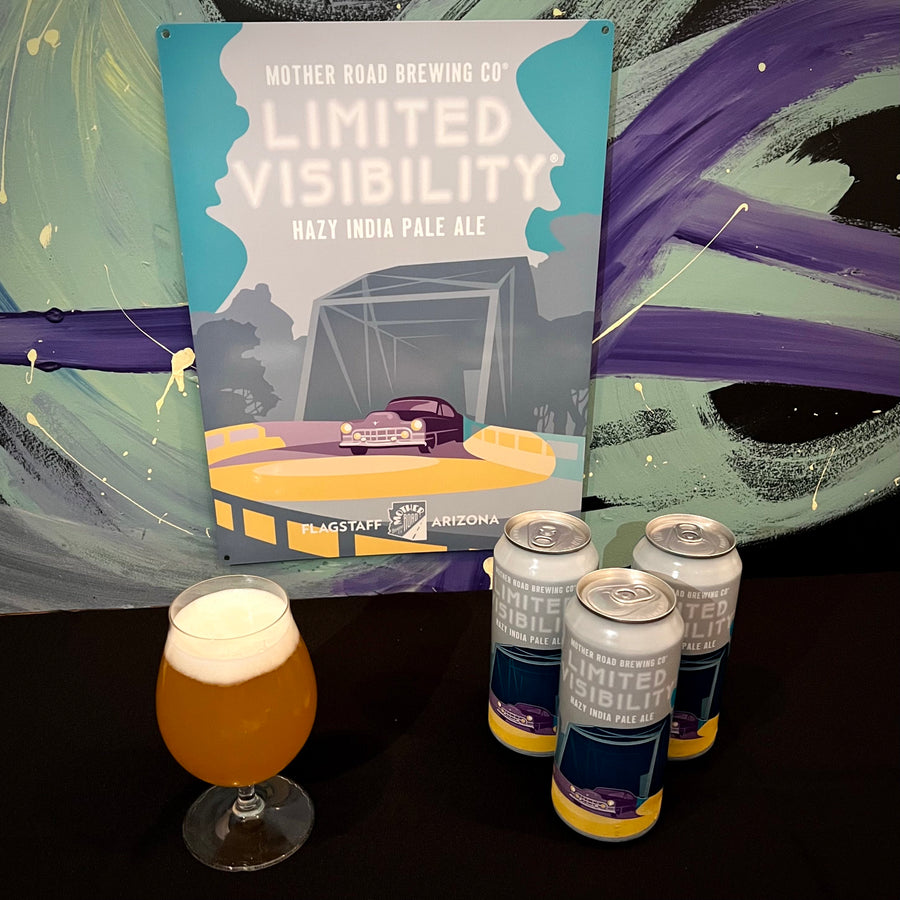 Mother Road Brewing Co Limited Visibility Tin Tacker Metal Beer Sign