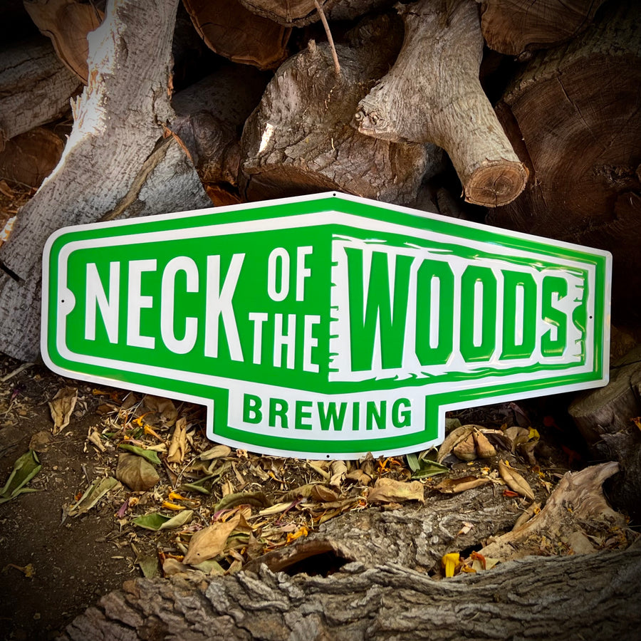 Neck of the Woods Brewing Co Tin Tacker Metal Beer Sign