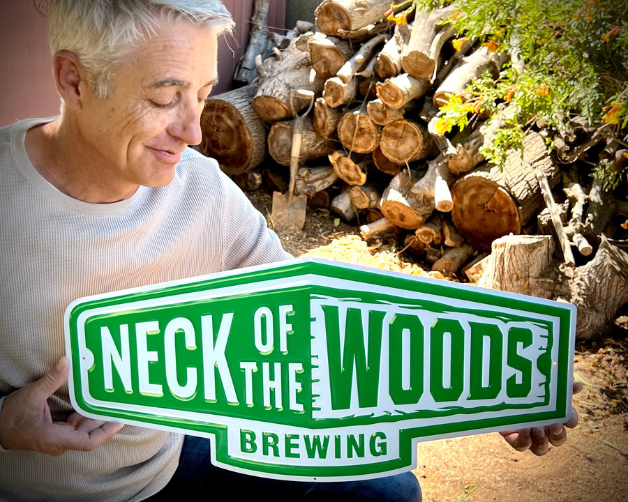 Neck of the Woods Brewing Co Tin Tacker Metal Beer Sign