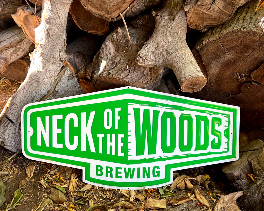 Neck of the Woods Brewing Co Tin Tacker Metal Beer Sign