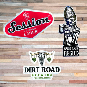 Set of 3 Oregon Craft Breweries Tin Tacker Beer Signs